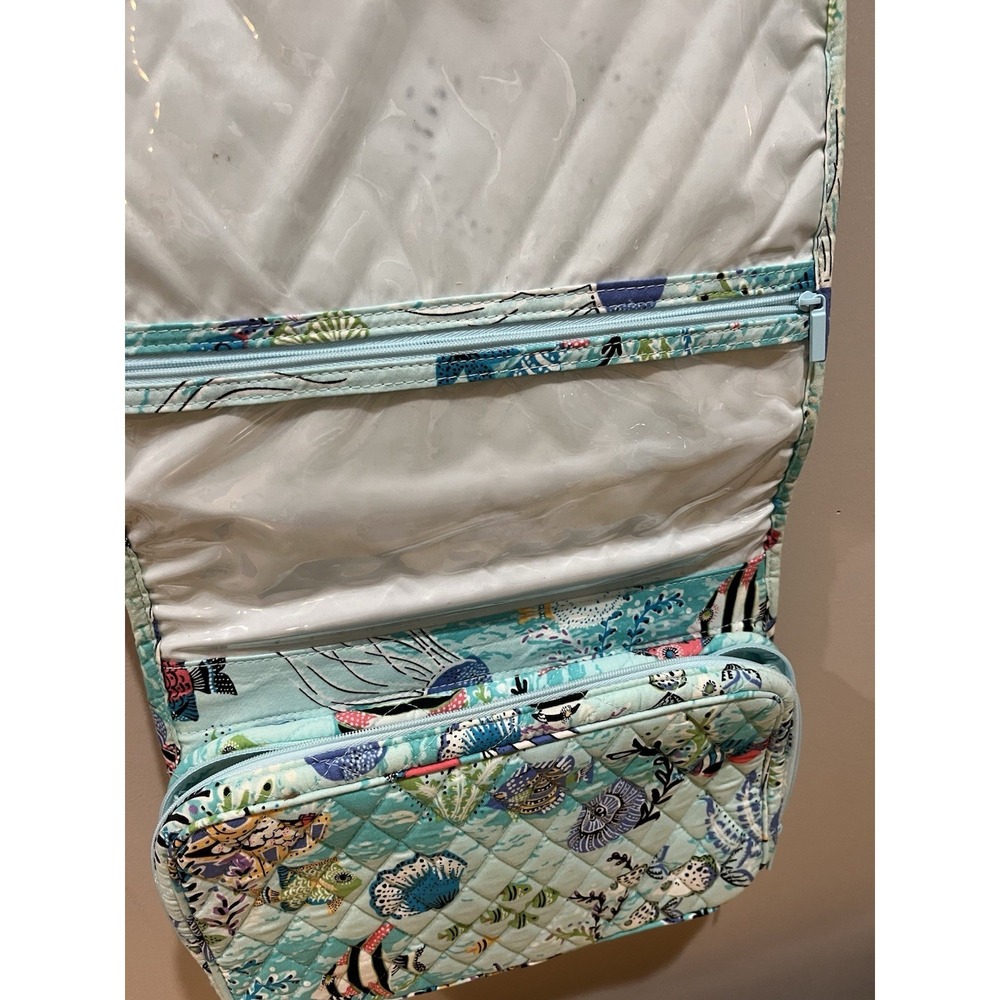 Vera Bradley Antilles Treasure Fish Sea Hanging Travel Toiletry Bag Cosmetic - Picture 5 of 9